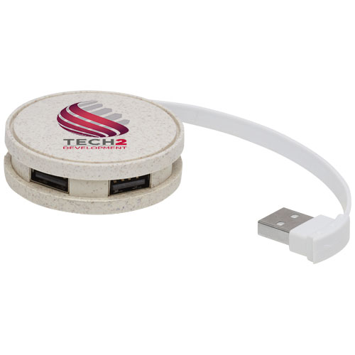 Hub USB de paja de trigo 