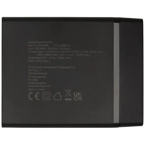 Estación de carga PD de plástico reciclado de 72 W 