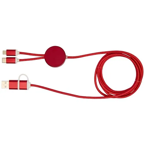 Cable 5 en 1 de aluminio y plástico reciclado de 150 cm para sincronización de datos y carga rápida de 27 W 