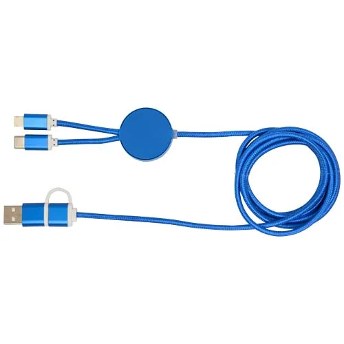 Cable 5 en 1 de aluminio y plástico reciclado de 150 cm para sincronización de datos y carga rápida de 27 W 