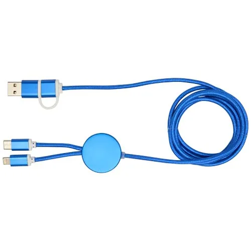 Cable 5 en 1 de aluminio y plástico reciclado de 150 cm para sincronización de datos y carga rápida de 27 W 