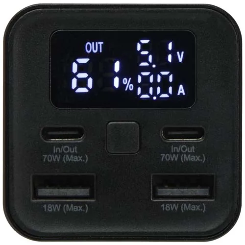 Batería externa para portátil de aluminio reciclado de 20 000 mAh y 70 W 