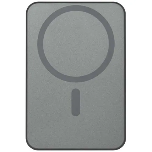 gris metálico Batería externa magnética Avis de 5000 mAh fabricada con aluminio reciclado RCS
