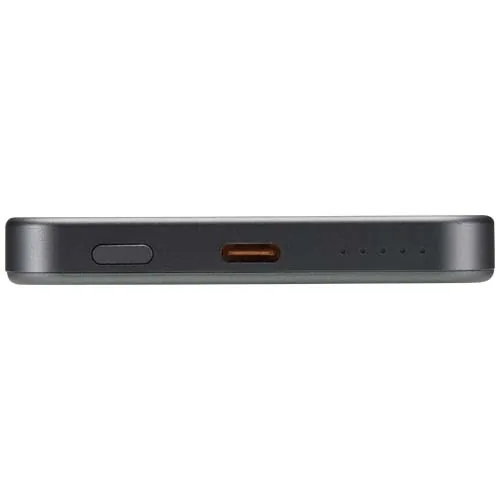 gris metálico Batería externa magnética Avis de 5000 mAh fabricada con aluminio reciclado RCS