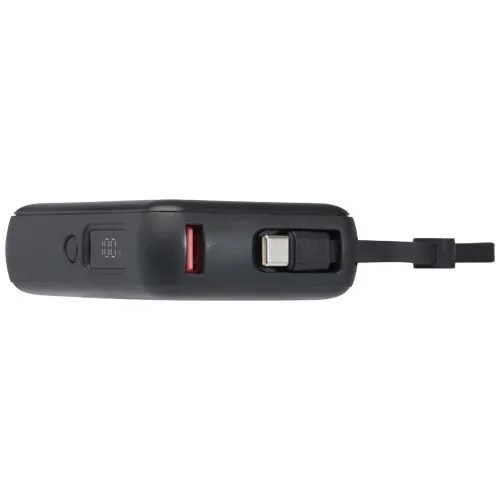 Batería externa para tableta de 10 000 mAh y 35 W con cable tipo C integrado y fabricada con plástico reciclado 