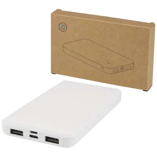 BATERÍA EXTERNA DE PLÁSTICO RECICLADO DE 10 000 MAH Y 10 W 