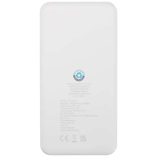 Batería externa de plástico reciclado de 10 000 mAh y 10 W 