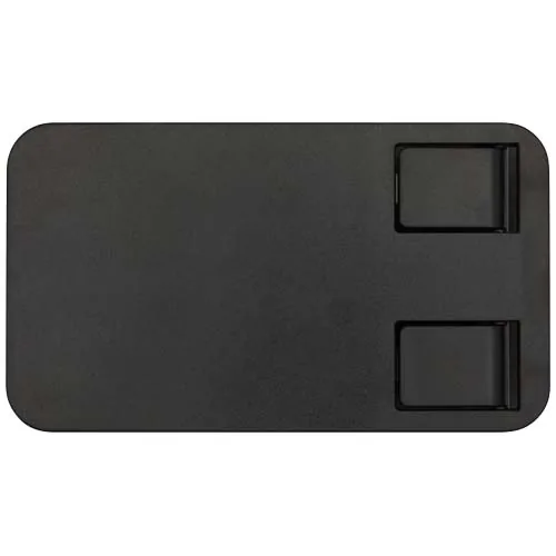 Soporte para teléfono plegable de plástico reciclado con soporte metálico para escritorio 