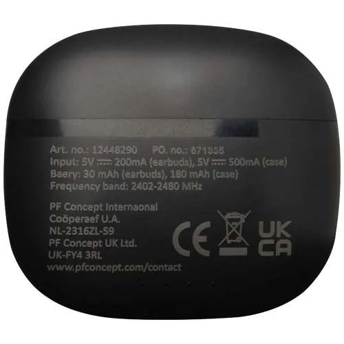 Auriculares True Wireless Bluetooth® de plástico reciclado con almohadillas de silicona 