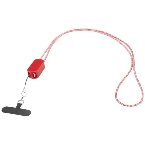 Lanyard de plástico reciclado para smartphone con cable integrado 5 en 1 de 27 W 
