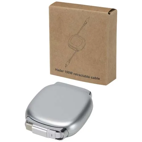 CABLE RETRÁCTIL ALPHARD DE 100 W PARA CARPLAY, DE PLÁSTICO RECICLADO, CON 5 EN 1 Y CARGA PD
