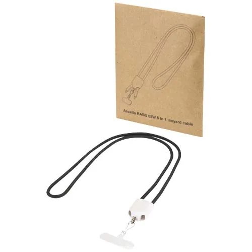 CABLE DE CARGA CON CORDÓN DE PLÁSTICO RECICLADO ION 65 W 5 EN 1