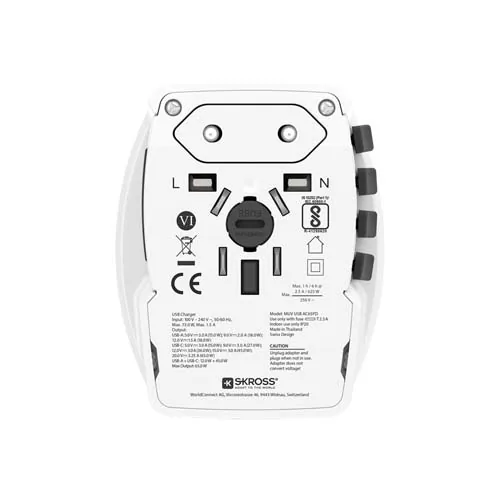 Adaptador universal SKROSS® MUV AC65PD con cable USB-C