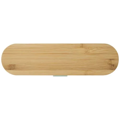 Set de cubiertos con tapa de bambú 