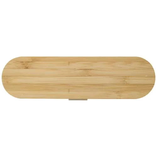 Set de cubiertos con tapa de bambú 