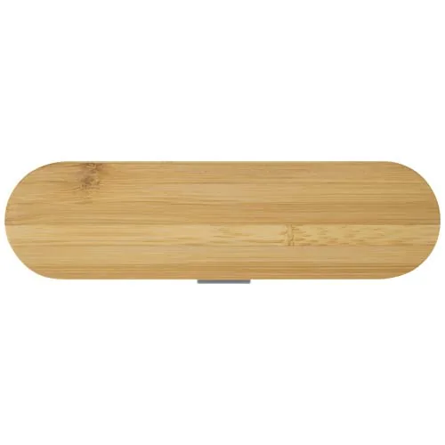 Set de cubiertos con tapa de bambú 