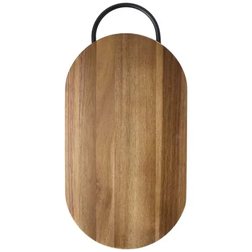 Tabla de cortar de madera de acacia con cuchillo para pan 