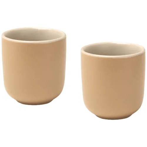 Juego de 2 tazas de espresso de cerámica acabado mate de 90 ml 