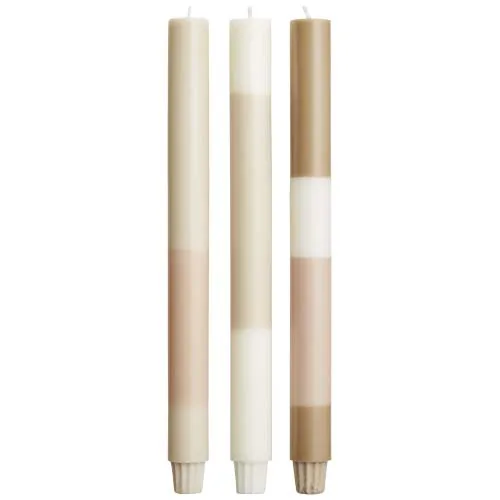 Velas de piedra caliza en capas - set de 3 