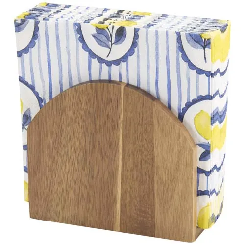 SERVILLETERO DE MADERA DE ACACIA CON UN TOQUE ENCANTADOR
