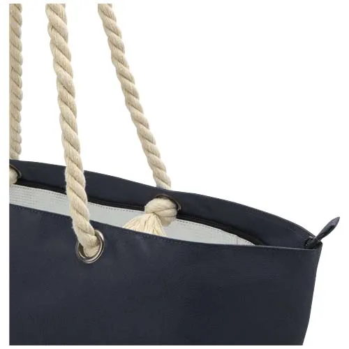 Bolsa de playa refrigeradora de material reciclado GRS con asas de cuerda 