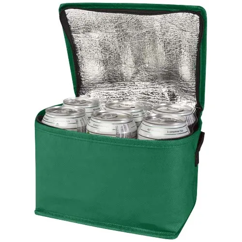 Bolsa isotérmica para 6 latas no tejida de material reciclado GRS de 4 l 