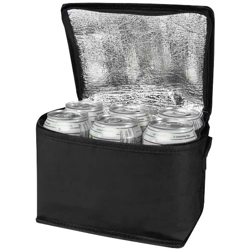 Bolsa isotérmica para 6 latas no tejida de material reciclado GRS de 4 l 
