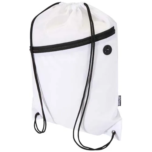 BOLSA CON CORDÓN ORIOLE DE RPET CON BOLSILLO FRONTAL CON CREMALLERA, 5 L
