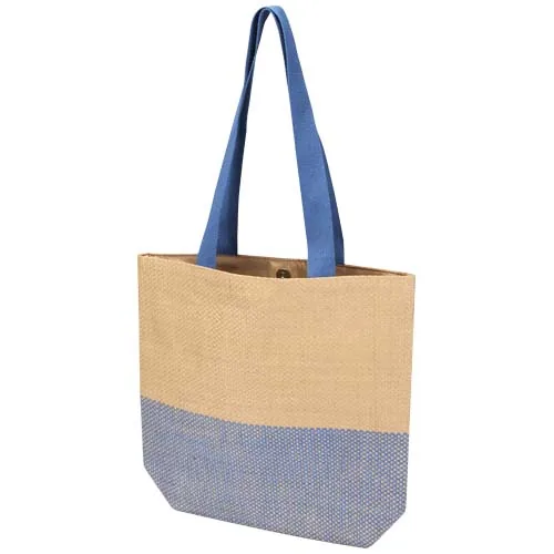 azul océano Bolso de papel de paja Rhythm de 10 litros