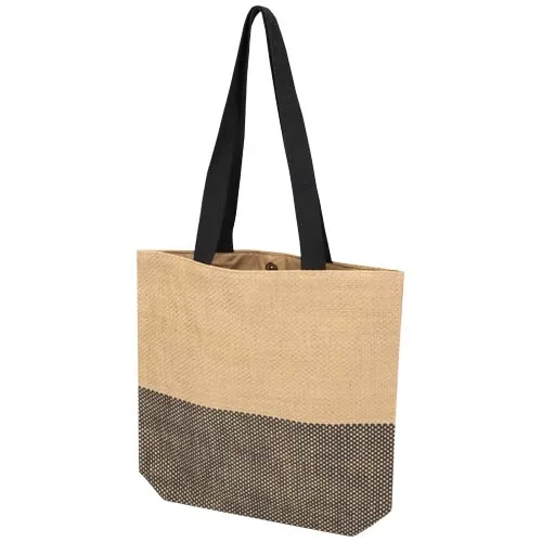 negro intenso Bolso de papel de paja Rhythm de 10 litros