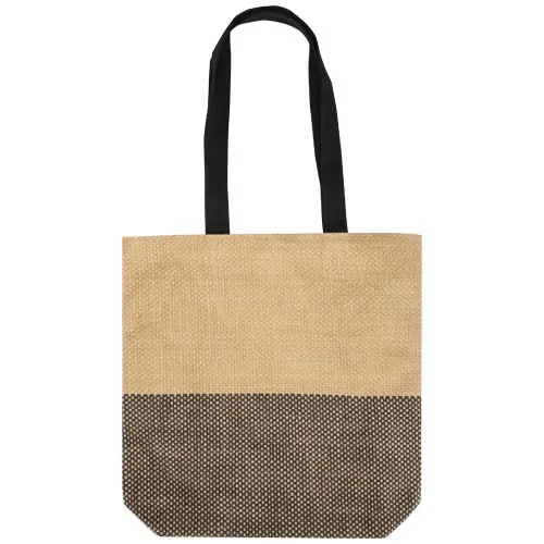 negro intenso Bolso de papel de paja Rhythm de 10 litros