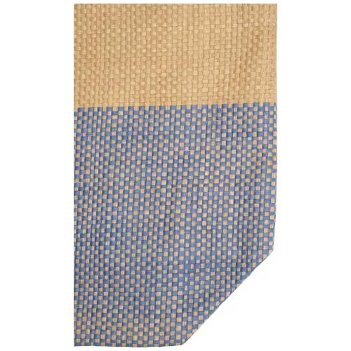 azul océano Bolso tote grande de papel de paja Rhythm con cremallera, 21 l