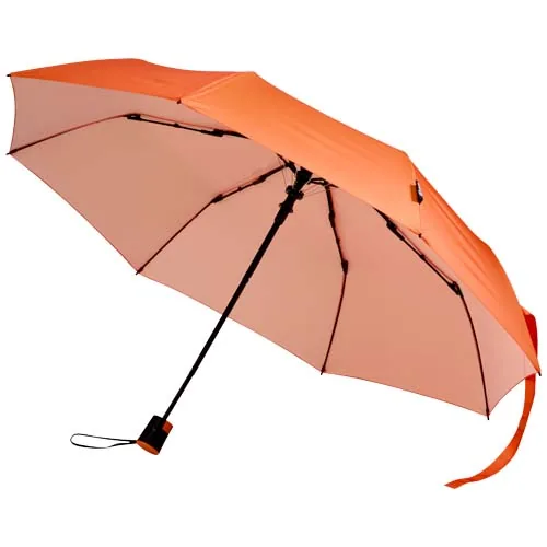 Paraguas Agnes de 53 cm, plegable y con apertura automática, fabricado en RPET