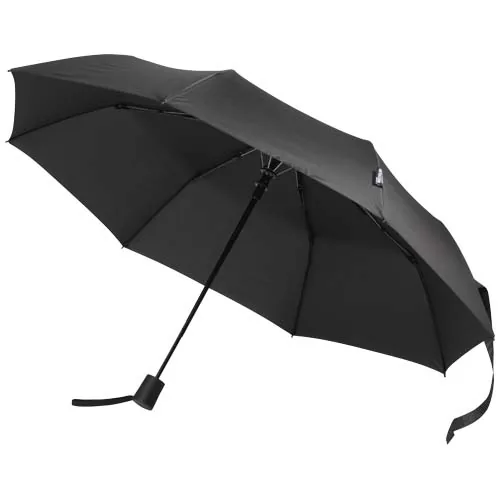Paraguas Agnes de 53 cm, plegable y con apertura automática, fabricado en RPET