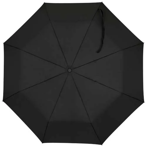 negro intenso Paraguas manual plegable Aaron de 23 pulgadas