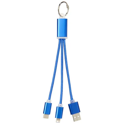 Cable de carga 3 en 1 con llavero 