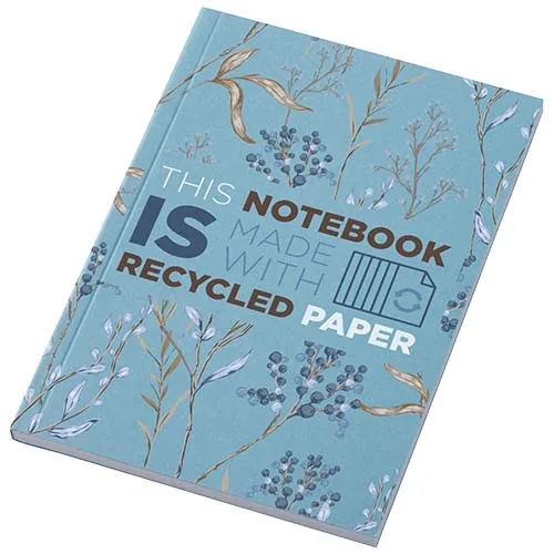 Libreta A6 de tapa blanda con 50 hojas de papel reciclado 