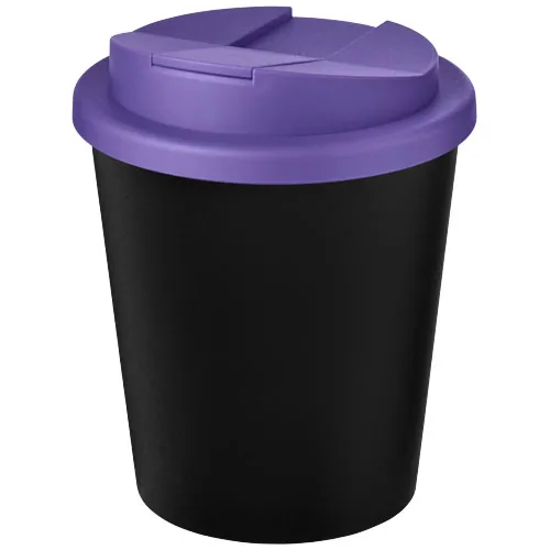 Vaso reciclado de 250 ml con tapa antigoteo 
