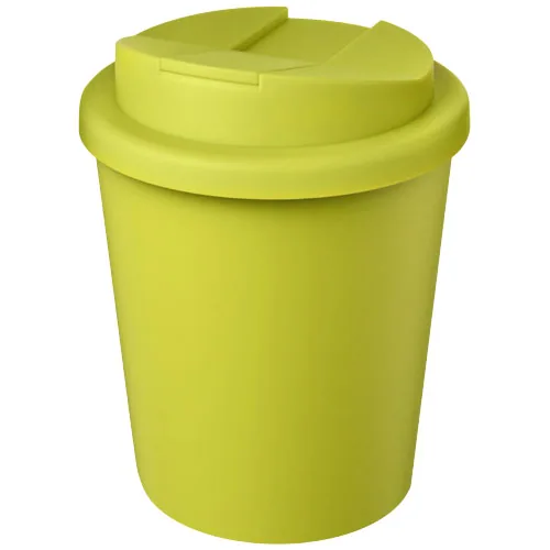 Vaso reciclado de 250 ml con tapa antigoteo 