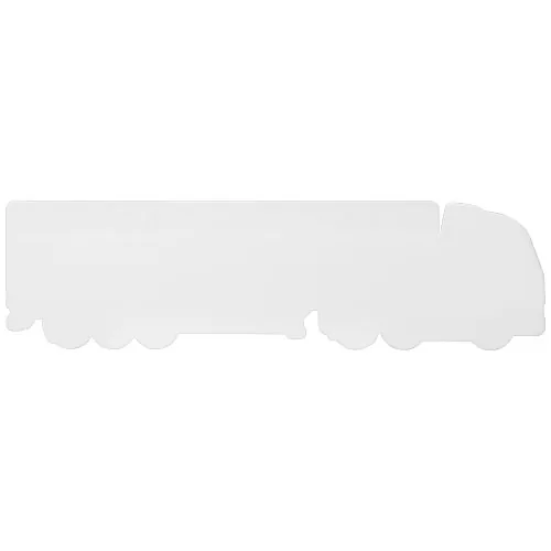 Regla de plástico reciclado con forma de camión de 15 cm 