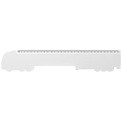 Regla de plástico reciclado con forma de camión de 30 cm 