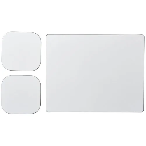 Combo 3 de alfombrilla para ratón y juego de posavasos 