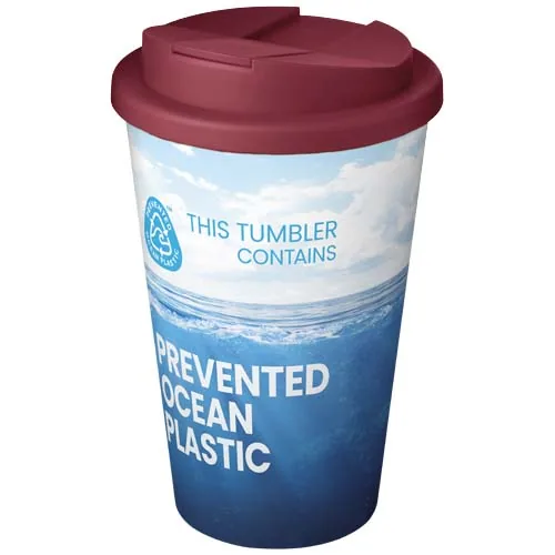 burdeos Vaso isotérmico Brite-Americano® POP 350 ml con tapa antiderrame