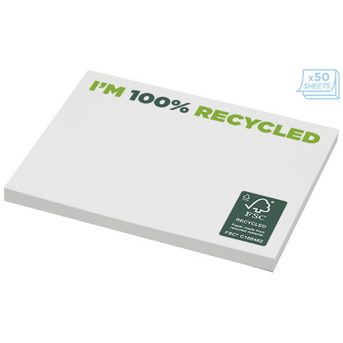 Bloc de notas adhesivas de papel reciclado de 100 x 75 mm 