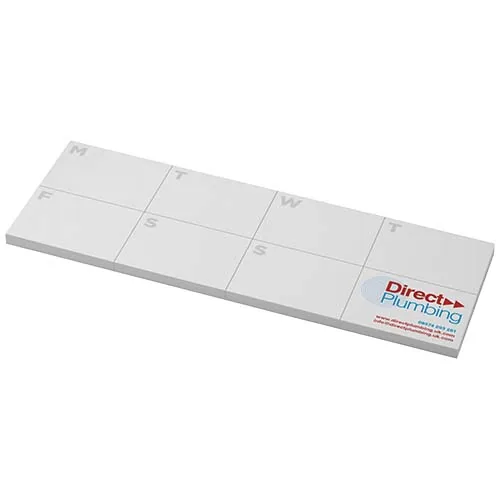 Libreta con notas adhesivas de material reciclado con planificador impreso 