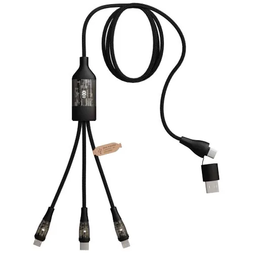 Cable de carga rápida 5 en 1 de 100 W/5 A con pantalla digital 