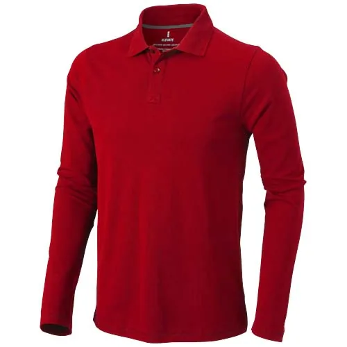 rojo Polo de manga larga para hombre de 180 g/m² Calgary