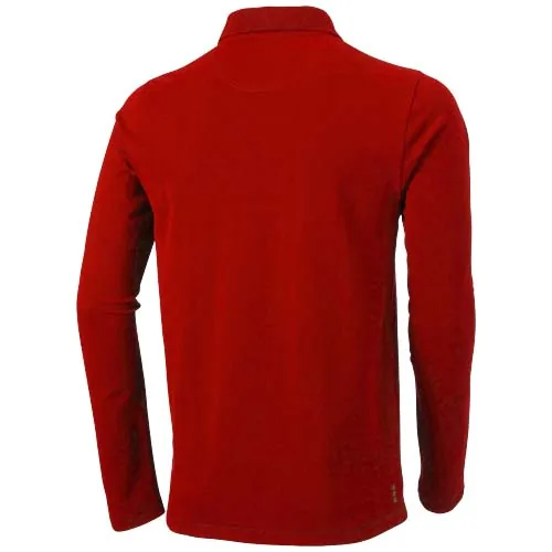 rojo Polo de manga larga para hombre de 180 g/m² Calgary
