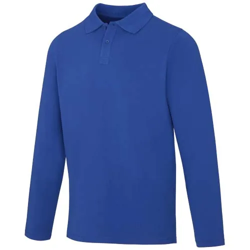 azul Polo de manga larga para hombre de 180 g/m² Calgary