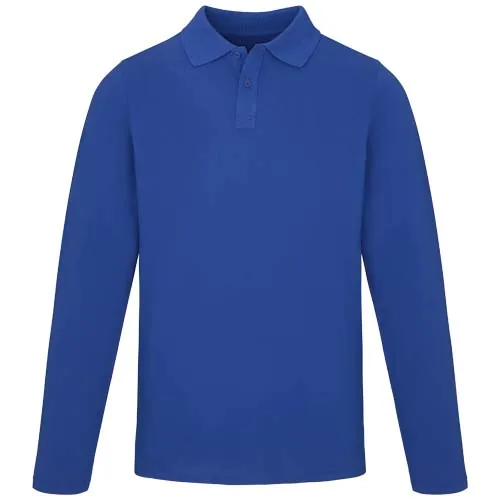 azul Polo de manga larga para hombre de 180 g/m² Calgary